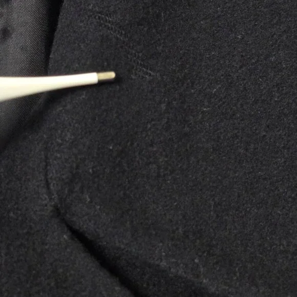 Jones New York Women's Double Breasted Peacoat XL Black Pre-owned - Picture 10 of 11